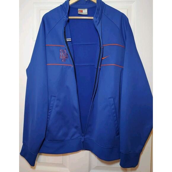 VINTAGE MEN'S NIKE NEW YORK Mets TRACK JACKET MLB BASEBALL SIZE X-LARGE - Picture 4 of 10
